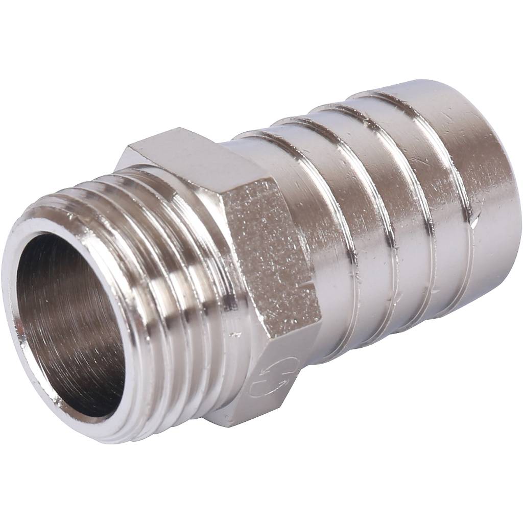 Штуцер НР 1/2" х 20 мм никель STOUT