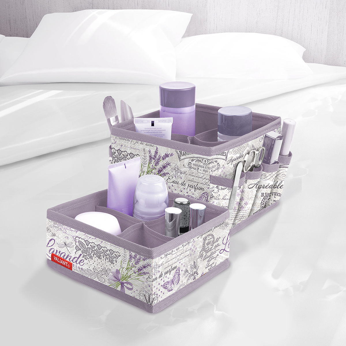 Органайзеры для косметики и аксес. "lavande" набор 2 шт. (1/24) "valiant" lv-s4s4