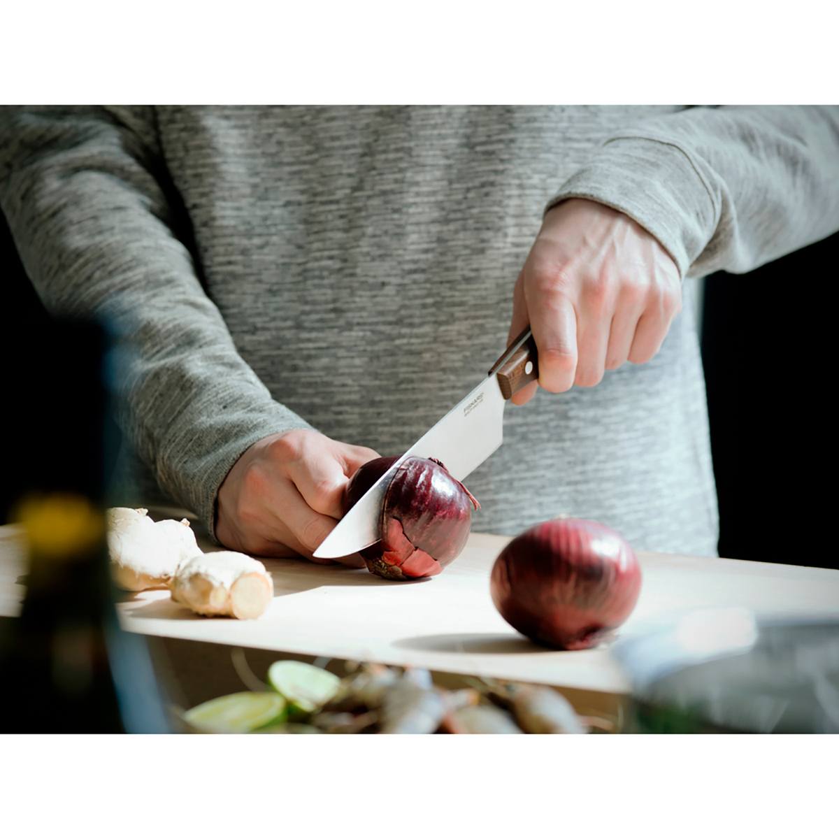 Нож поварской "norr" 20 cm (1/4) "fiskars" 1016478