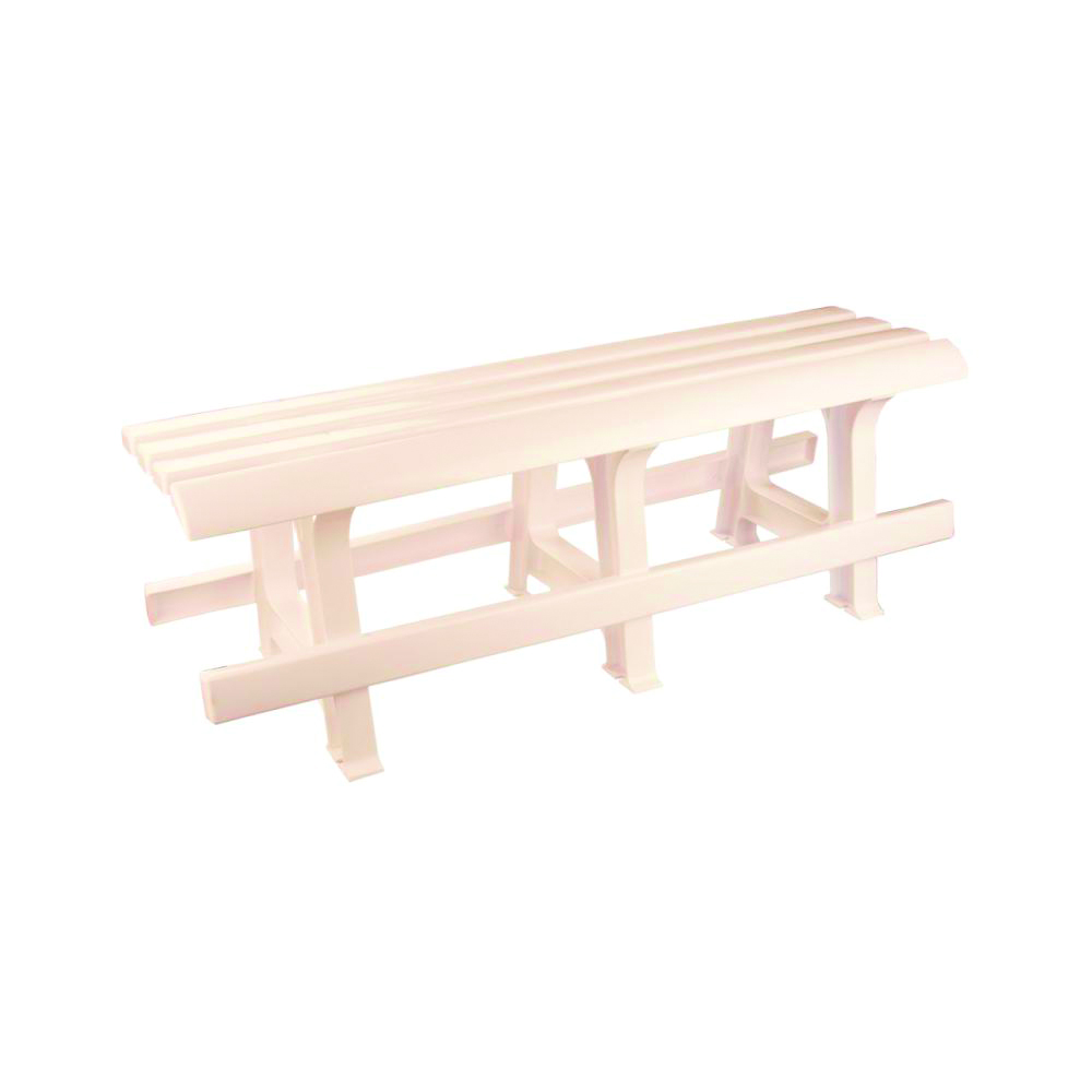 Скамейка пласт. "люкс" 120*40*42 см (белая) (1) "альтернатива" м4921