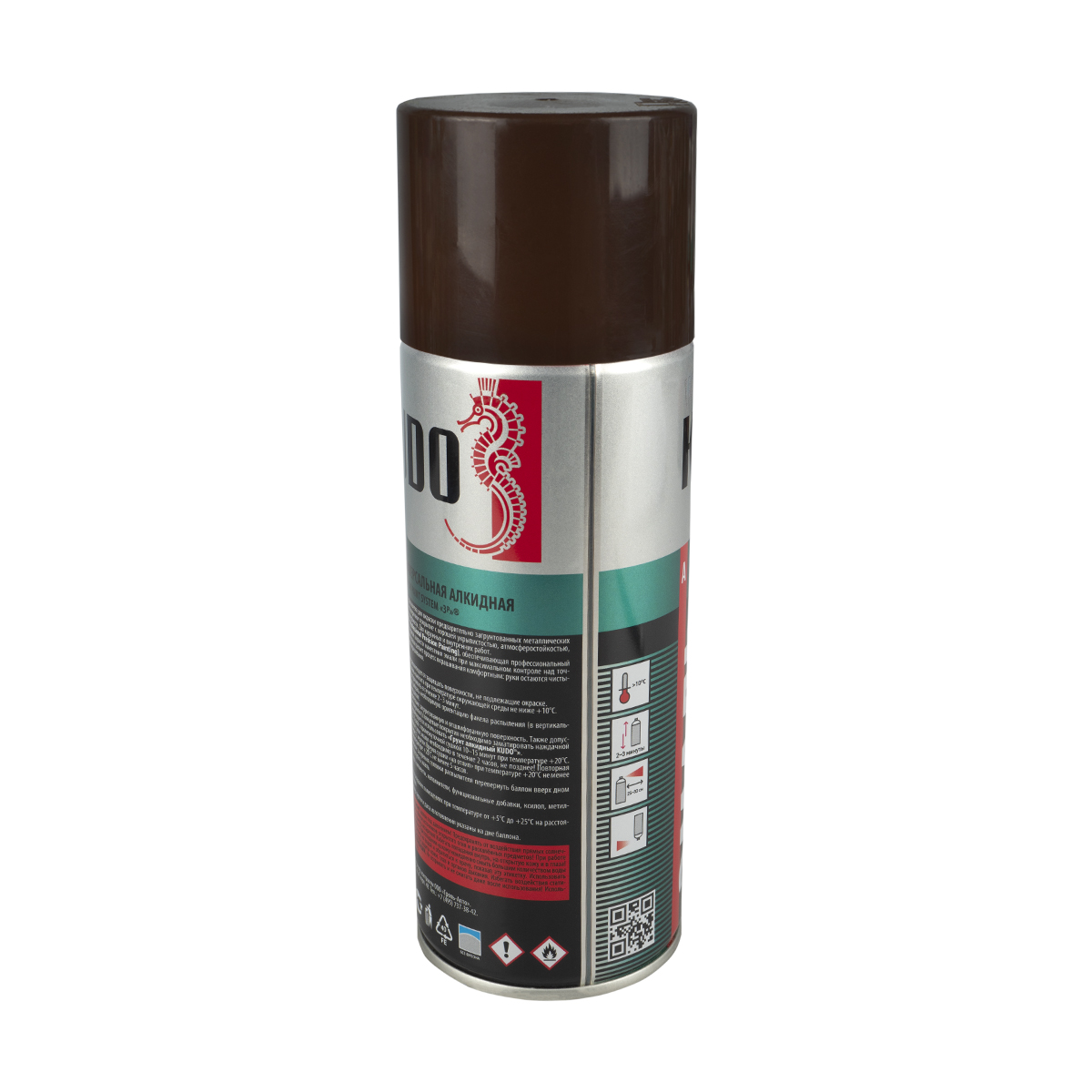 Краска аэрозоль коричневая 520 мл (12) "kudo" ku-1012