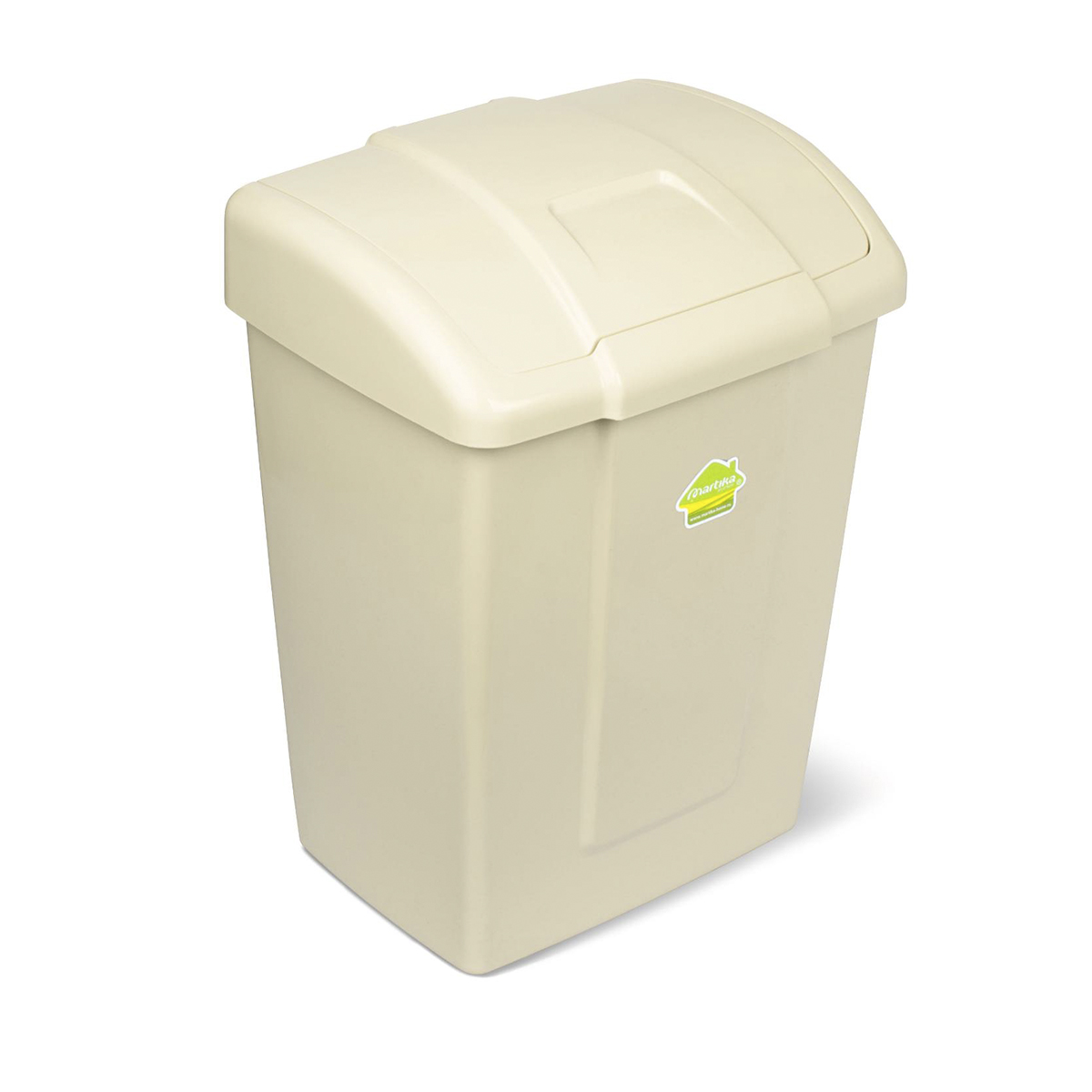 Контейнер для мусора 13 л "форте" (слоновая кость) (1/10) "мартика" с341слк