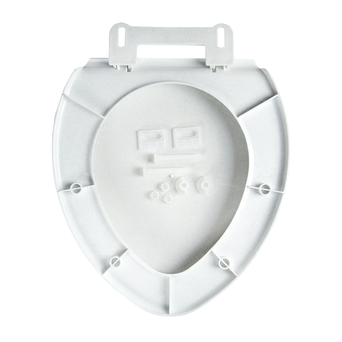 Сиденье для унитаза белый мрамор (1/9) "мультипласт"