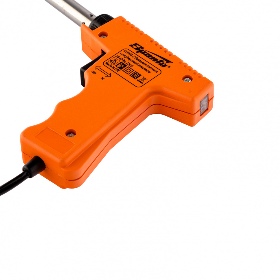 Паяльник-пистолет с регулировкой мощности 30-60 Вт, 220 В Sparta (913075)