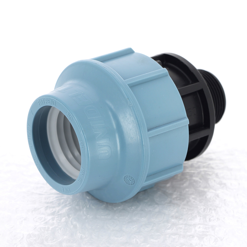 Муфта ПНД обжимная НР 50 х 2" для водопроводных труб UNIDELTA