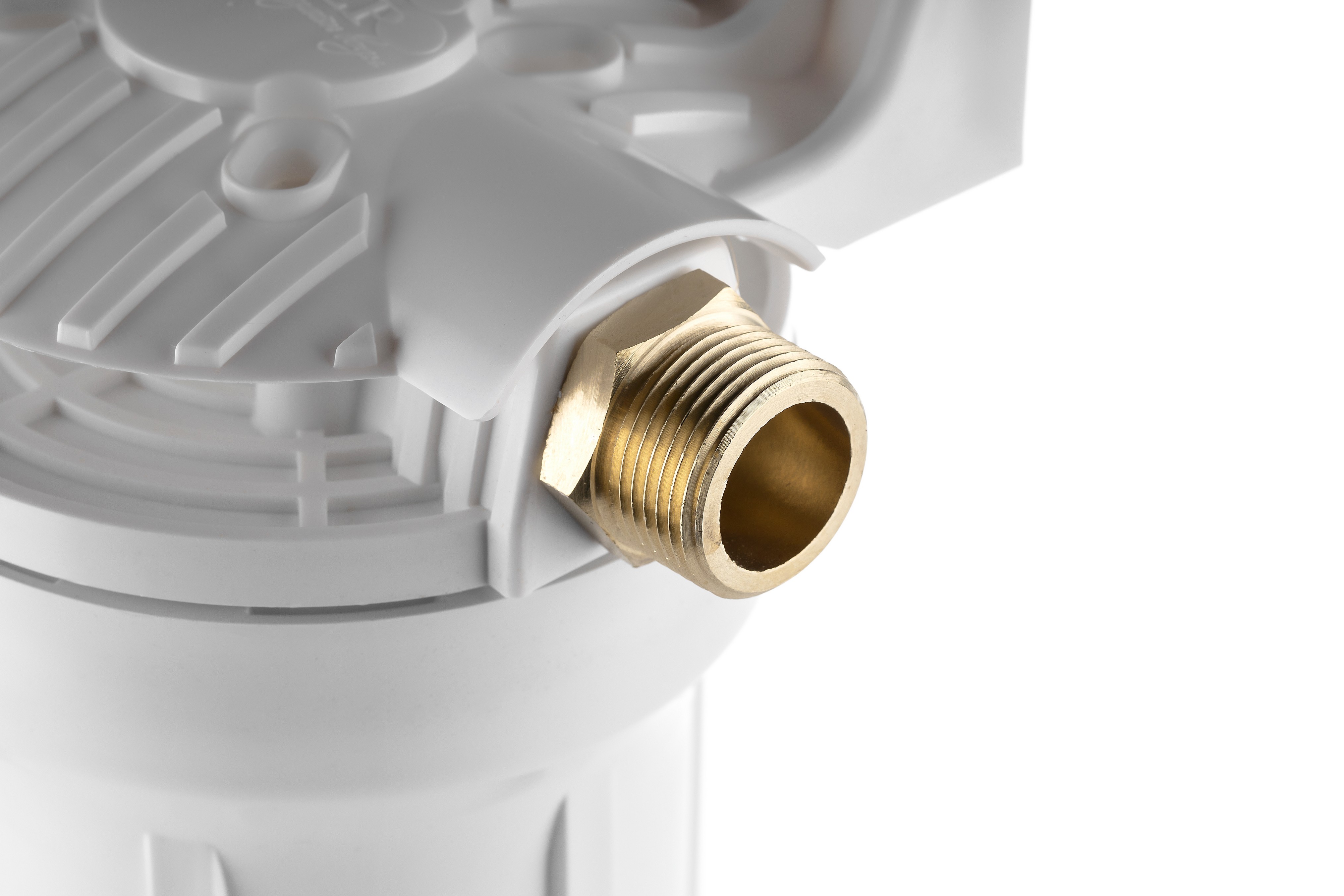 Корпус Гейзер 10" 1/2" x 3/4" матовый для холодной воды, с латунными ниппелями