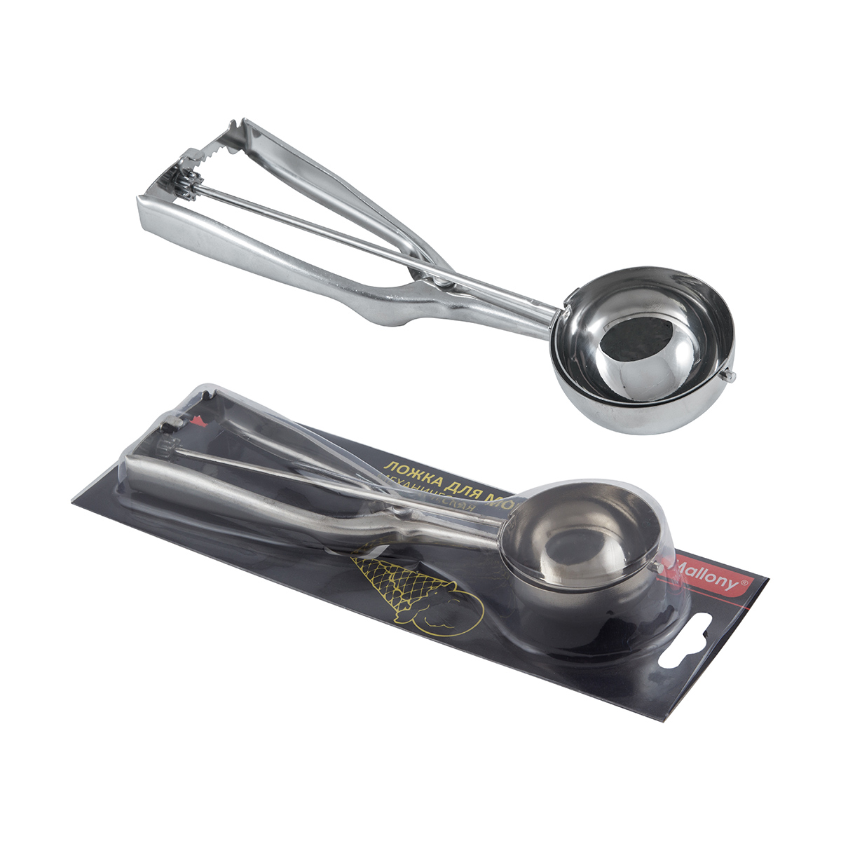 Ложка для мороженого нержав. d=6 см (1/12/48) "mallony"