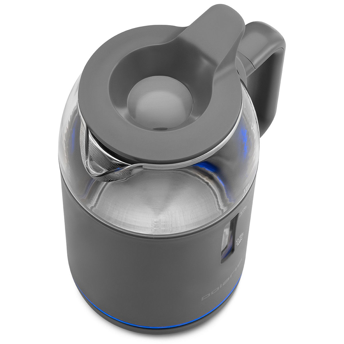 Чайник электр. pwk 1545cgl "water way pro" 1,5 л стекло (черный) (1/4) "polaris"