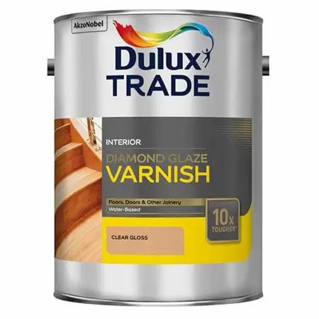 DULUX DIAMOND GLAZE лак на водной основе однокомпонентный, алмазная прочность, глянцевый (5л)