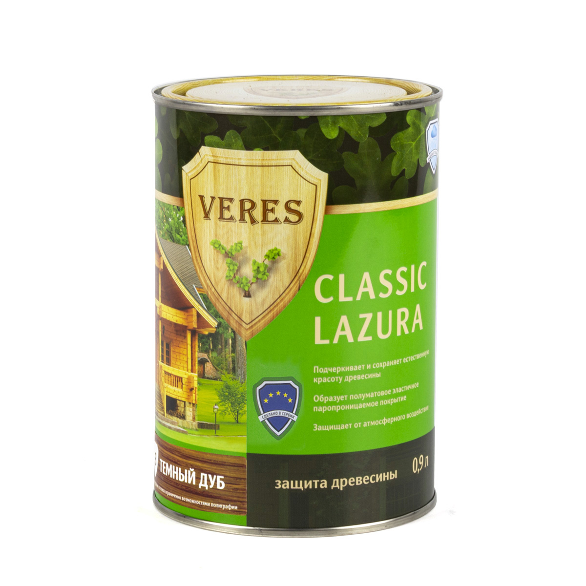 Верес классик лазура № 8 дуб темный  0,9 л (1/6) "veres"