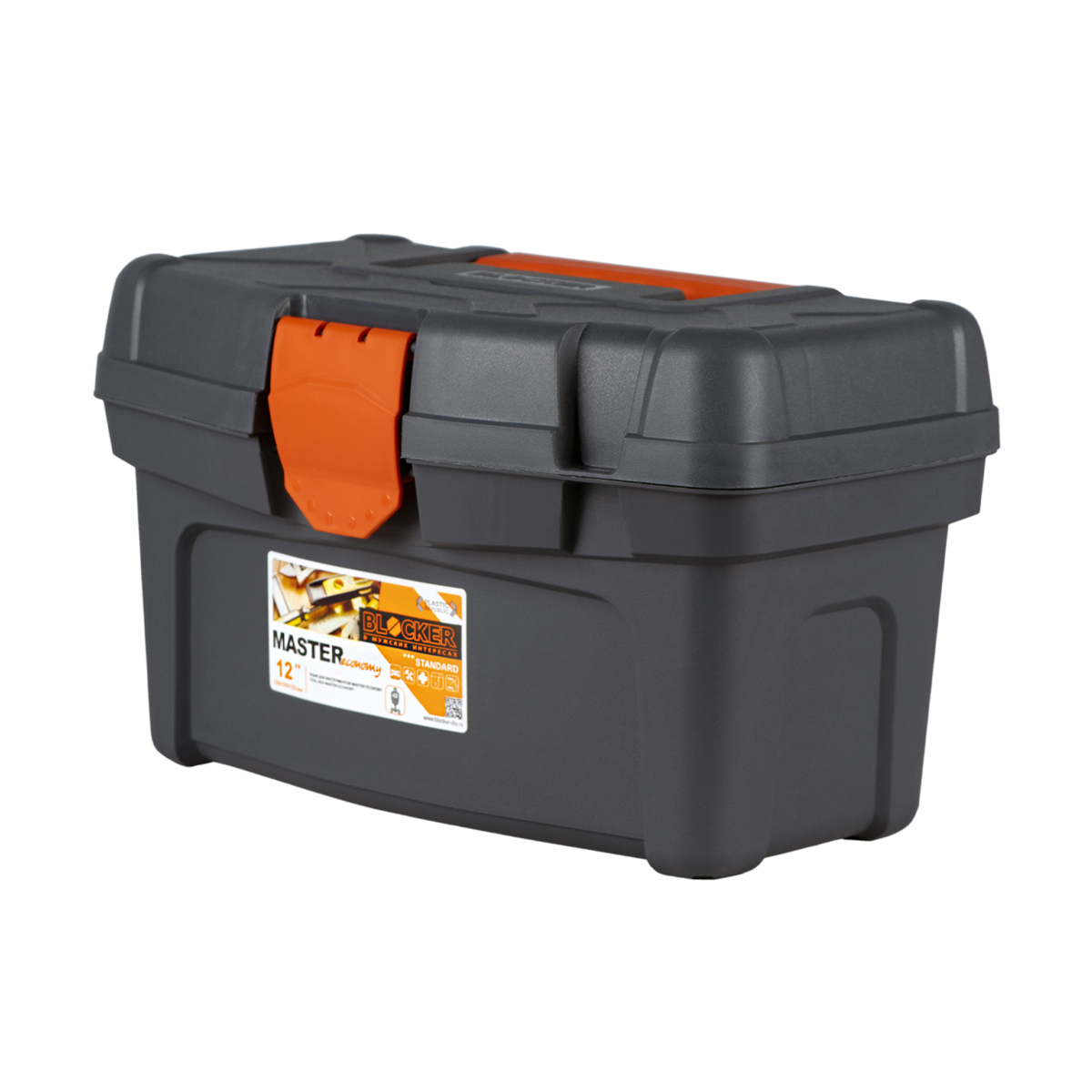 Ящик для инструмента "master economy" №12 серо-свинц./оранж. (1/18) "blocker" br6001срсвцор