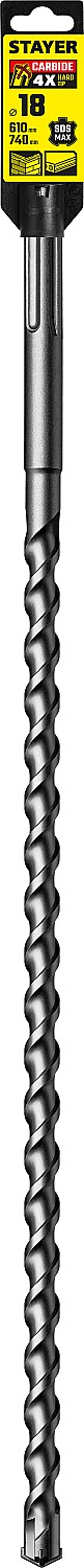 STAYER Hercules-4Х, 18 x 610/740 мм, SDS-max бур, Professional (29370-610-18)