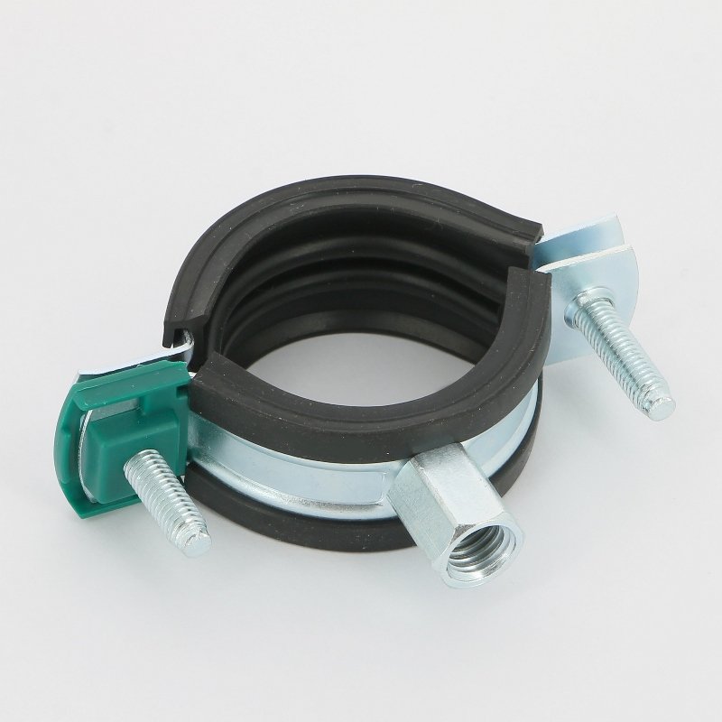 Хомут для труб Walraven KSB2 М8/М10 1"1/4 ( ⌀ 40-43 мм) шумопоглощающий, EPDM, быстрый замок