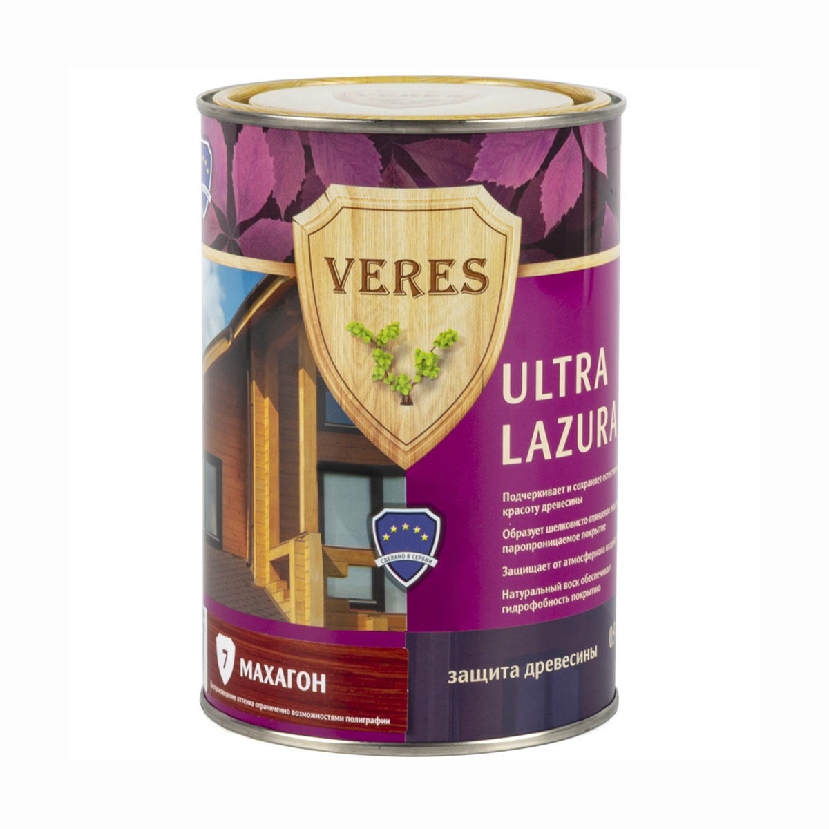 Верес ультра лазура № 7 махагон  0,9 л (1/6) "veres"