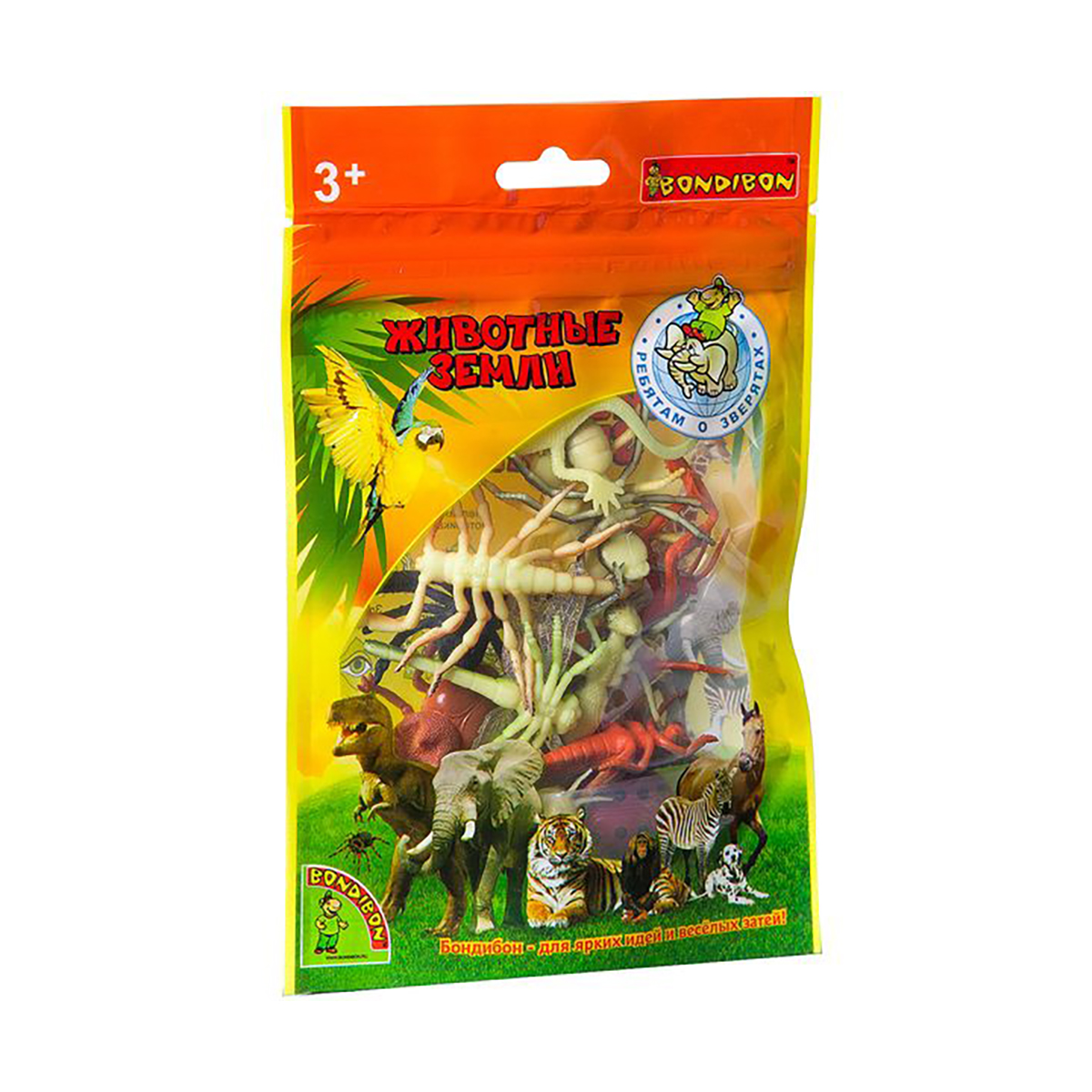 Набор фигурок Bondibon Ребятам о зверятах Животные и насекомые Земли, 12 шт