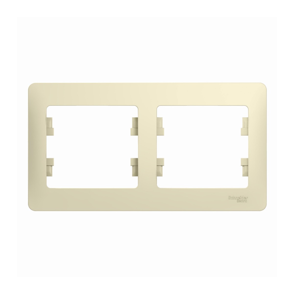 Рамка "glossa" 2-х местн. горизонтальная, бежевый (1/30/180) "schneider"