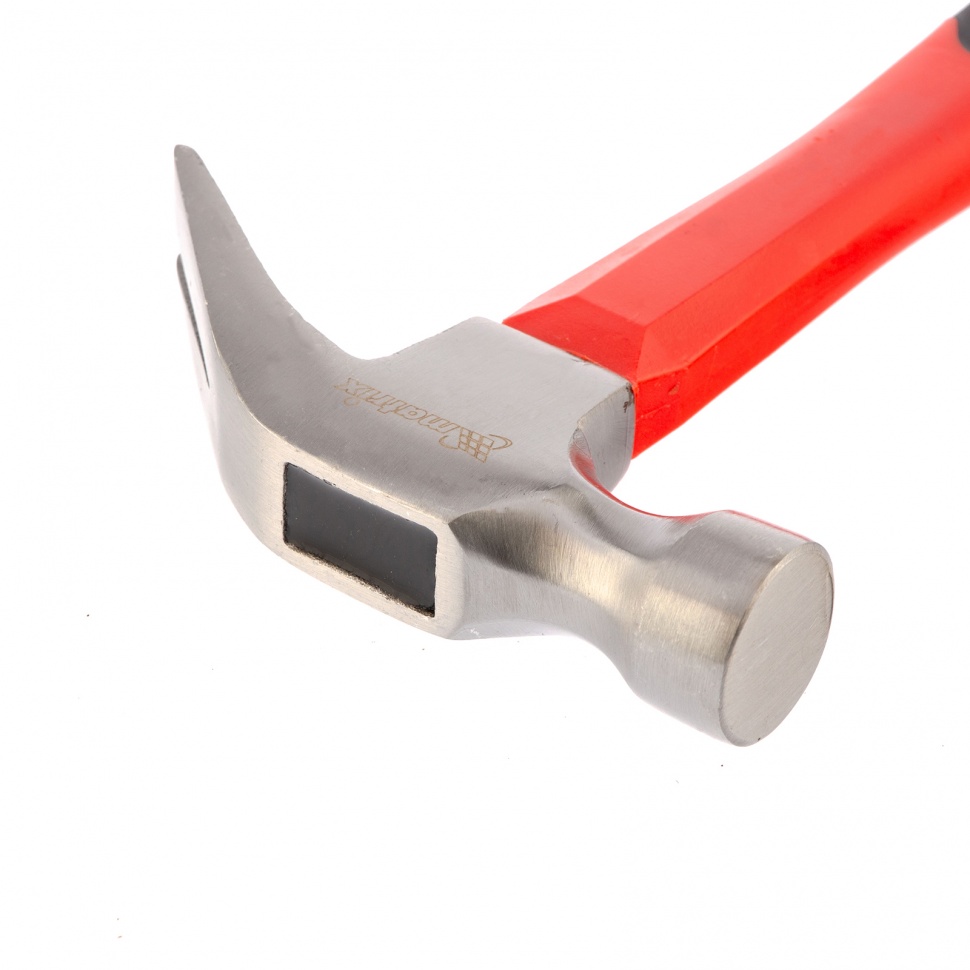 Молоток-гвоздодер optimal, 450 г, фибергласовая обрезиненная рукоятка Matrix (10456)