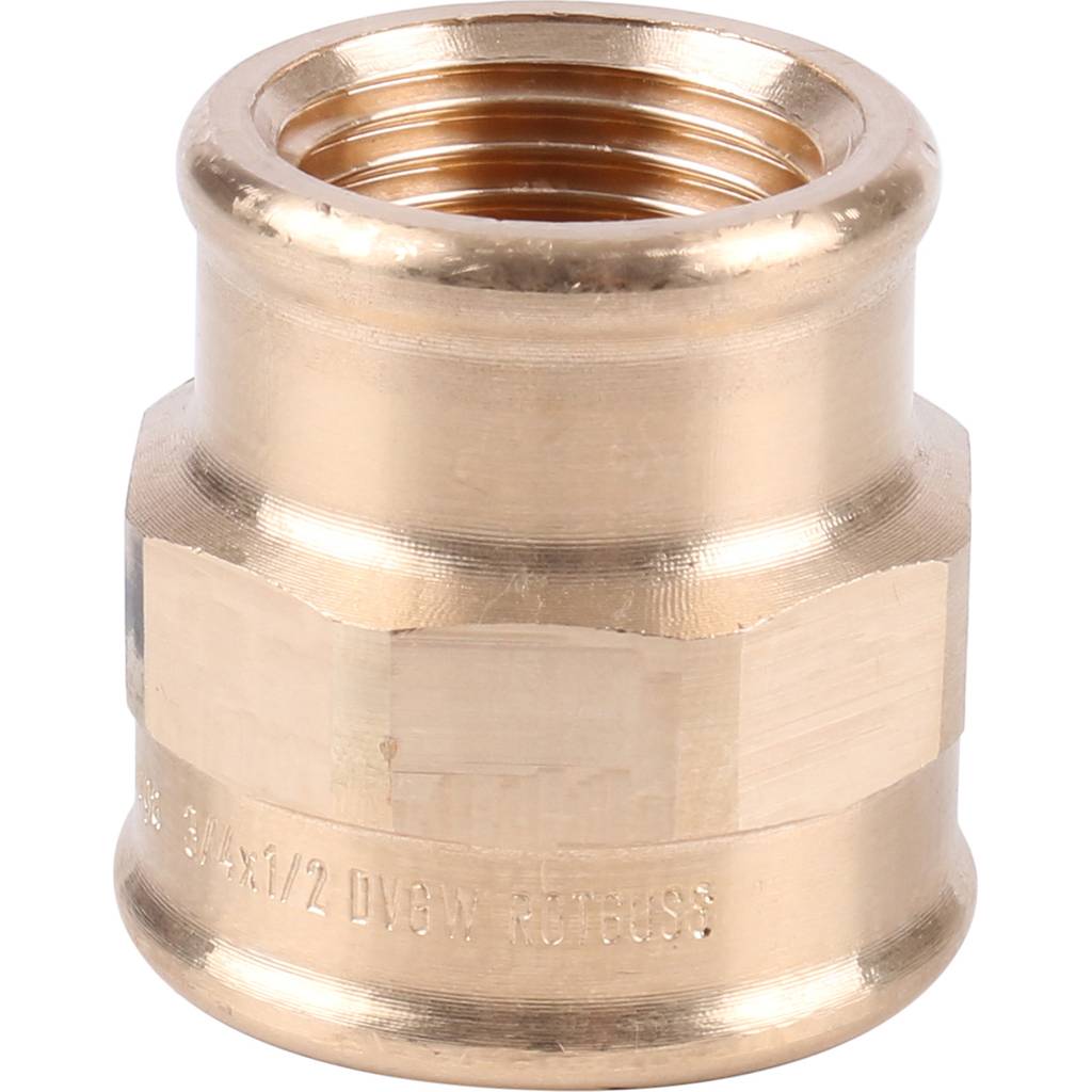 Муфта редукционная 3/4" x 1/2" резьбовая (ВР) бронза VIEGA (268862)