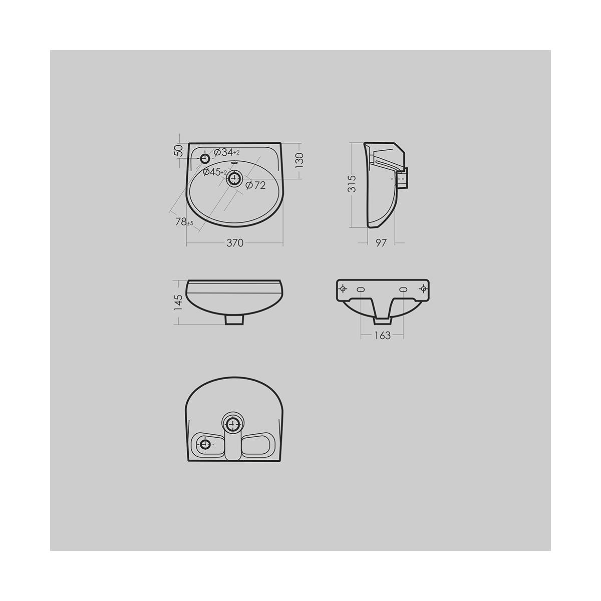 Раковина "лада" уп мини белая "sanita" wb.mn/lada/37-l/wht.g/s1