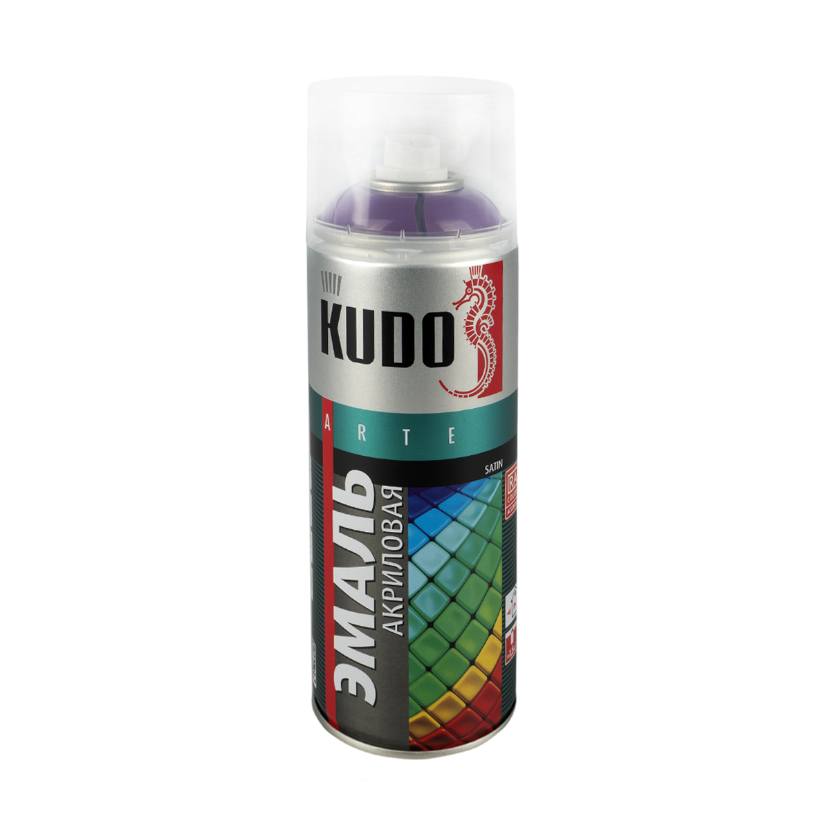 Краска аэрозоль  акриловая сатин  ral 4008  сигнально-фиолетовая 520 мл (6) "kudo" ku-0a4008