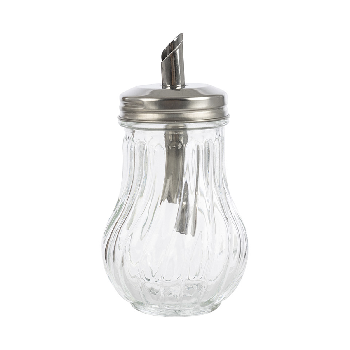 Сахарница "dolce" 200 мл с дозатором (стекло, нержав.) (1/12/48) "mallony"