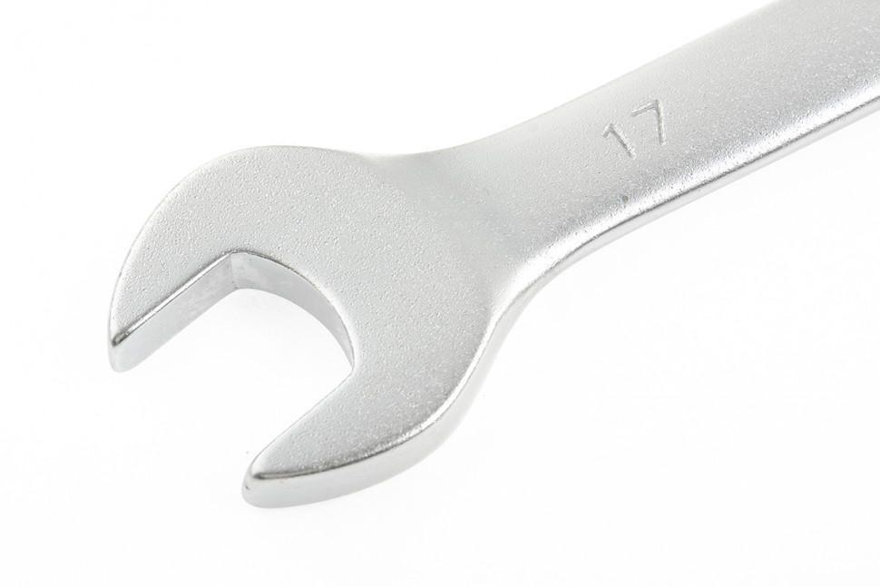 Ключ комбинированный, 17 мм, CrV, матовый хром Stels (15213)