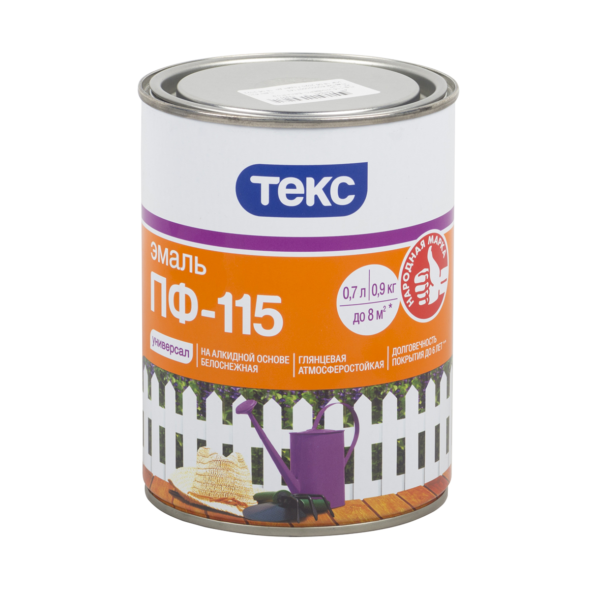 Эмаль "универсал" пф-115 черная  0,9 кг (1/14) текс