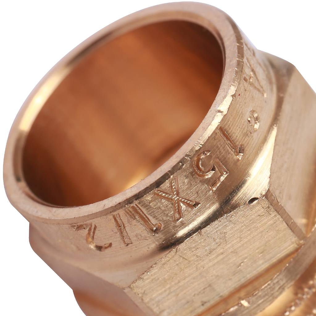 Муфта 15х1/2" переходная (НР) под пайку с наружной резьбой SANHA бронзовая 142431512