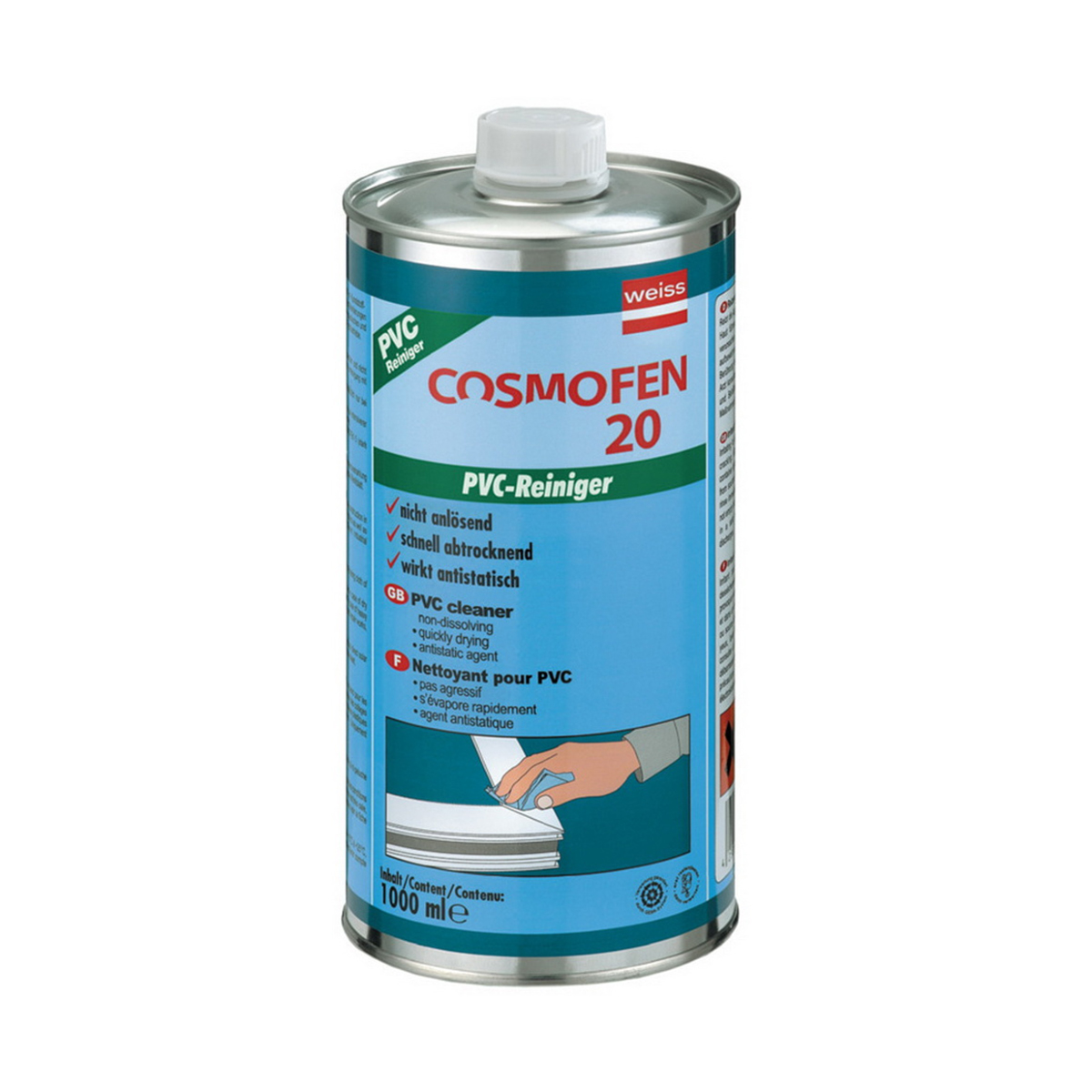 Очиститель для пвх "cosmo cl 300.140" (cosmofen 20) 1000 мл (1/12)