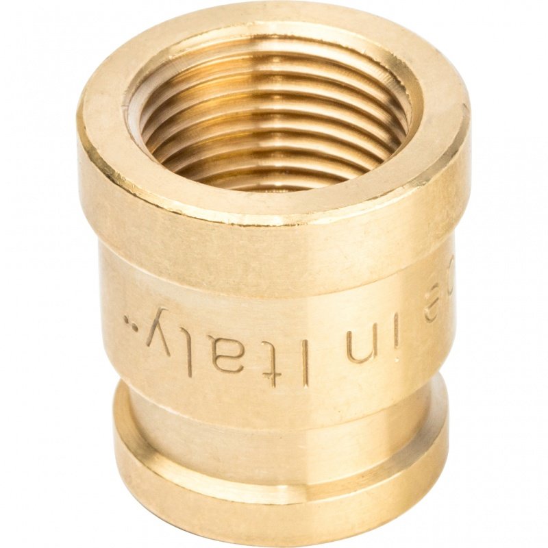 Муфта резьбовая переходная 3/8" x 1/4" ВР латунь STOUT