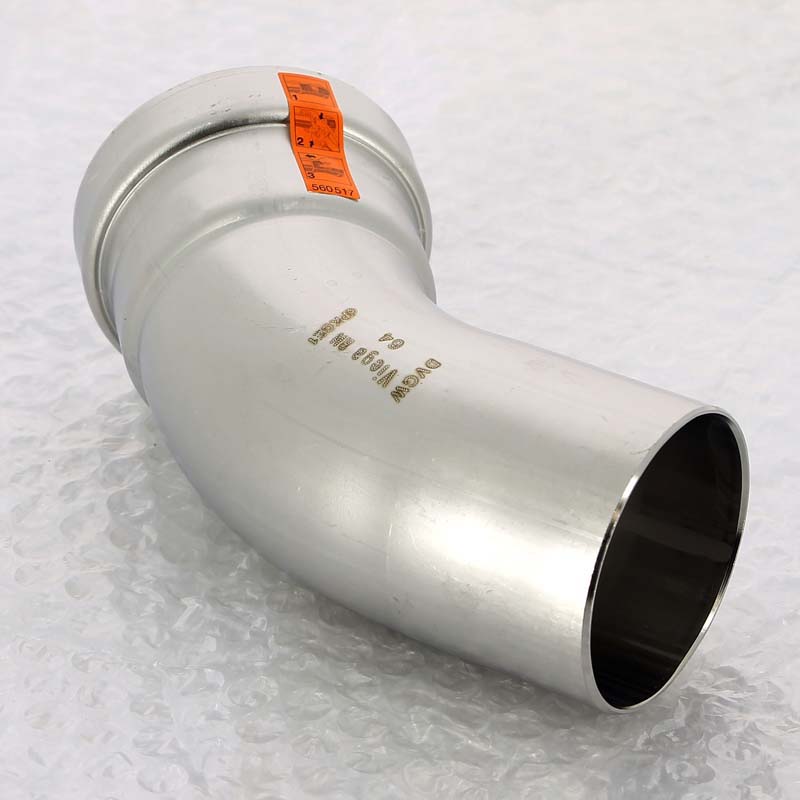 Угол-вставка пресс 45°64 нержавеющая сталь Sanpress Inox VIEGA