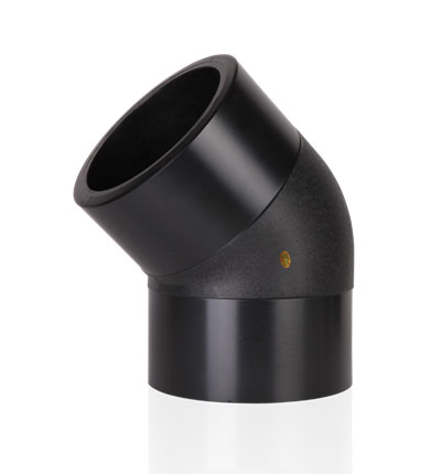 Отвод литой (спигот) для труб ПНД SDR11 400 мм 45 градусов