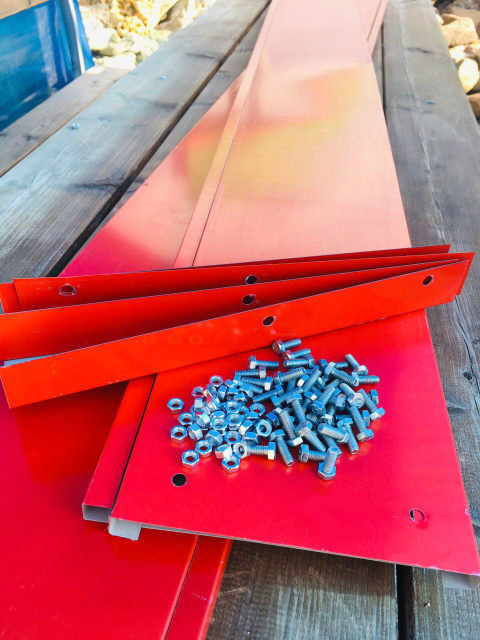 Грядка оцинкованная с полимерным покрытием Классическая, металл 0.6 мм, длина 5 м, ширина 0.7 м, высота 20 см, цвет Красный