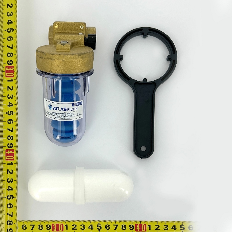 Система антинакипи ATLAS FILTRI DOSAPLUS 1 1/2" прямой, с байпасом, 2 капсулы полифосфата