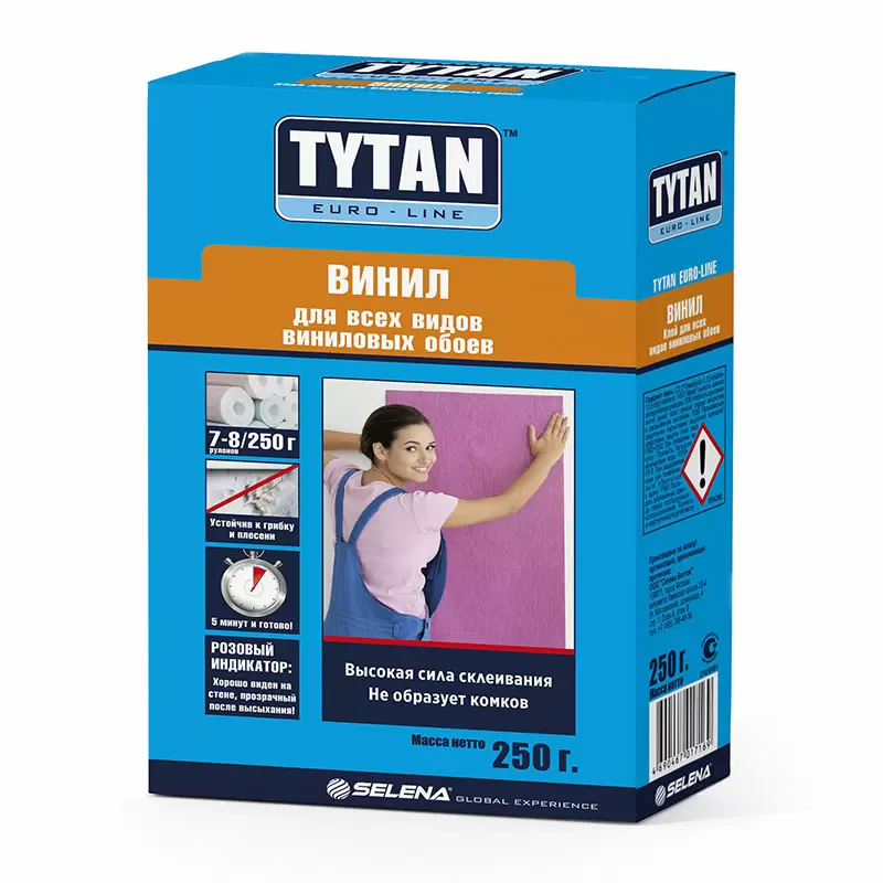 TYTAN EURO-LINE ВИНИЛ клей для всех видов виниловых обоев с розовым индикатором (250гр)