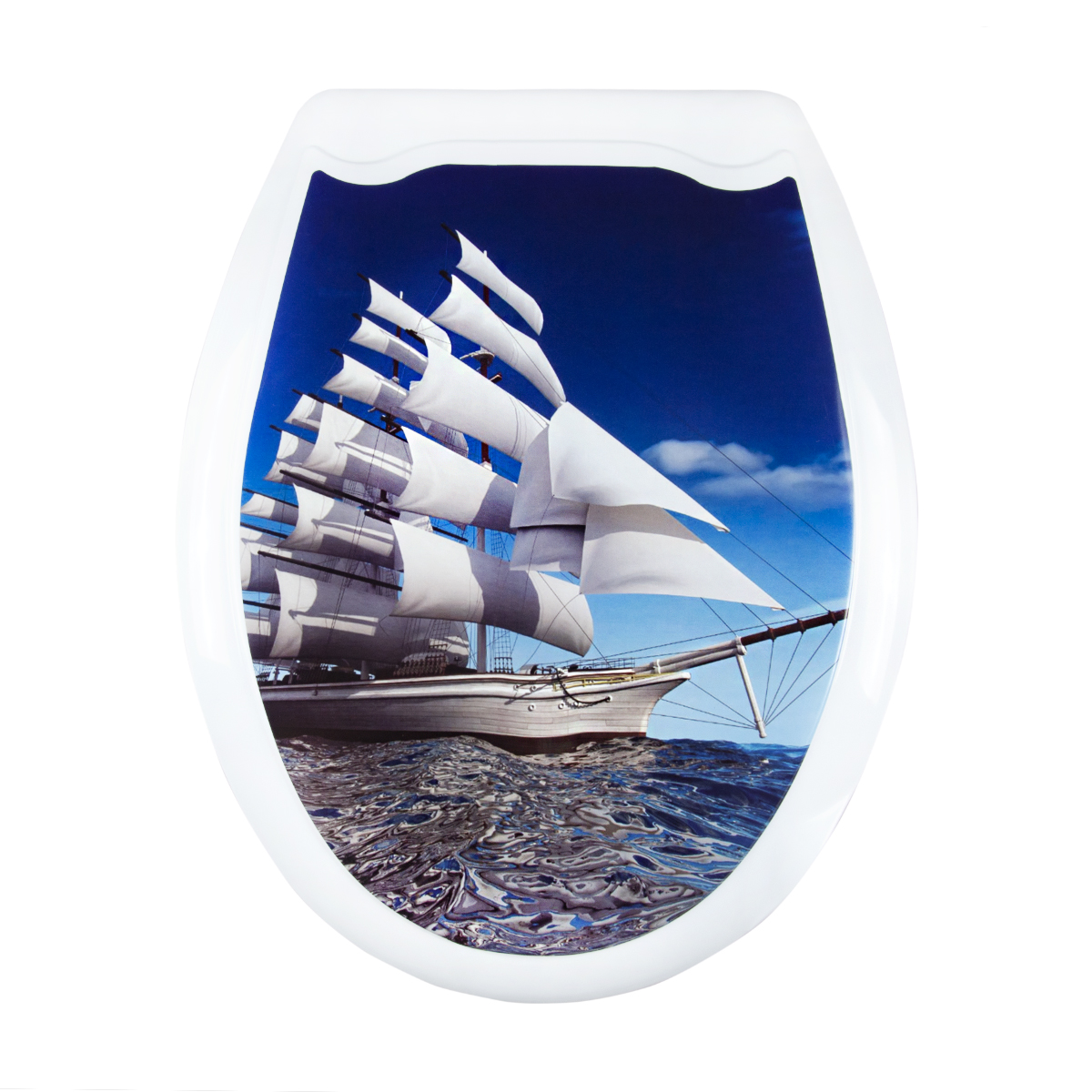 Сиденье для унитаза с рисунком (корабль) (1/10) "мультипласт"