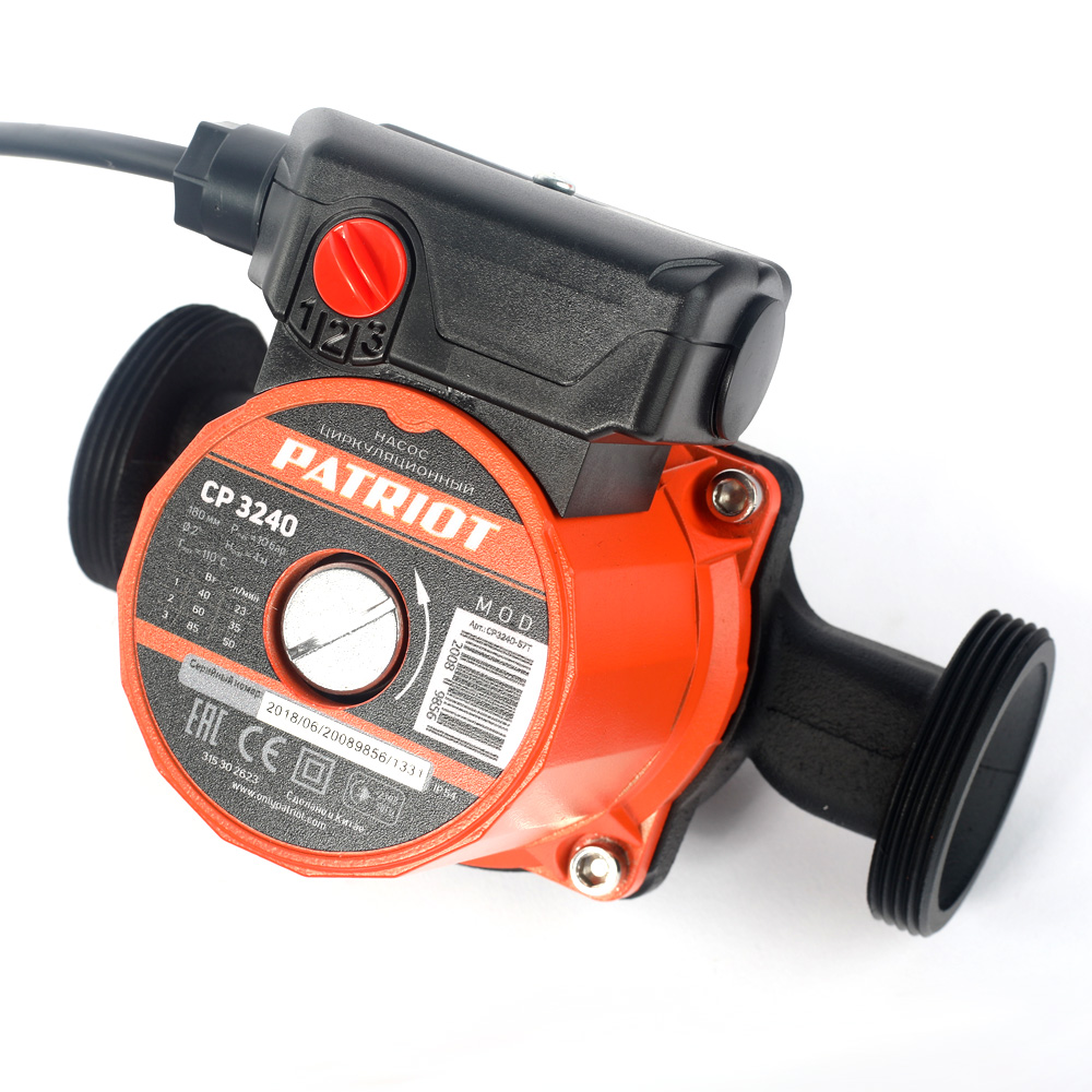 Насос циркуляционный cp-3240  40/60/85 вт (напор 4 м, шнур 0,9 м) (1) "patriot" 315302623