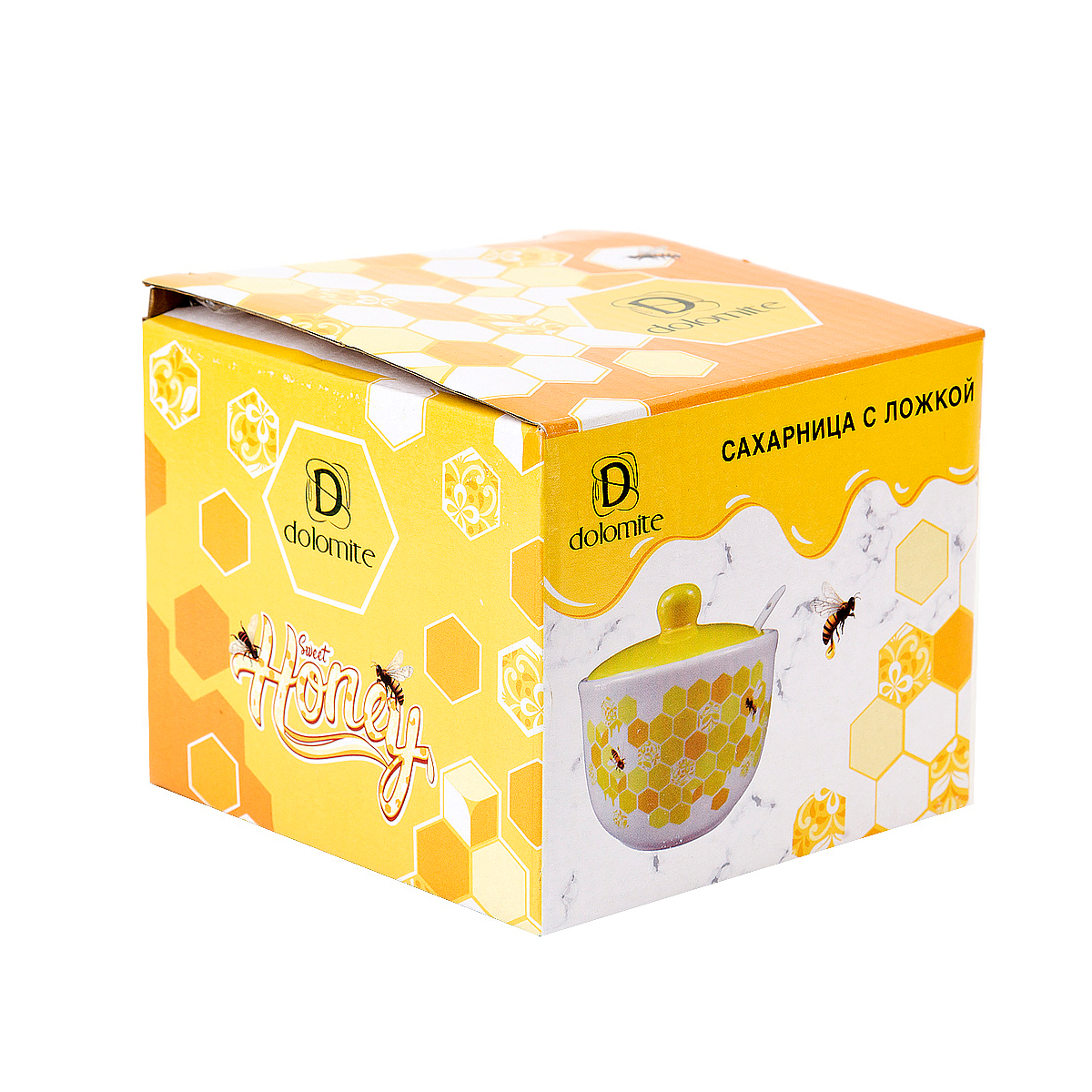 Сахарница с ложкой "honey" 450 мл, керамика (1/36) "dolomite" l2520961