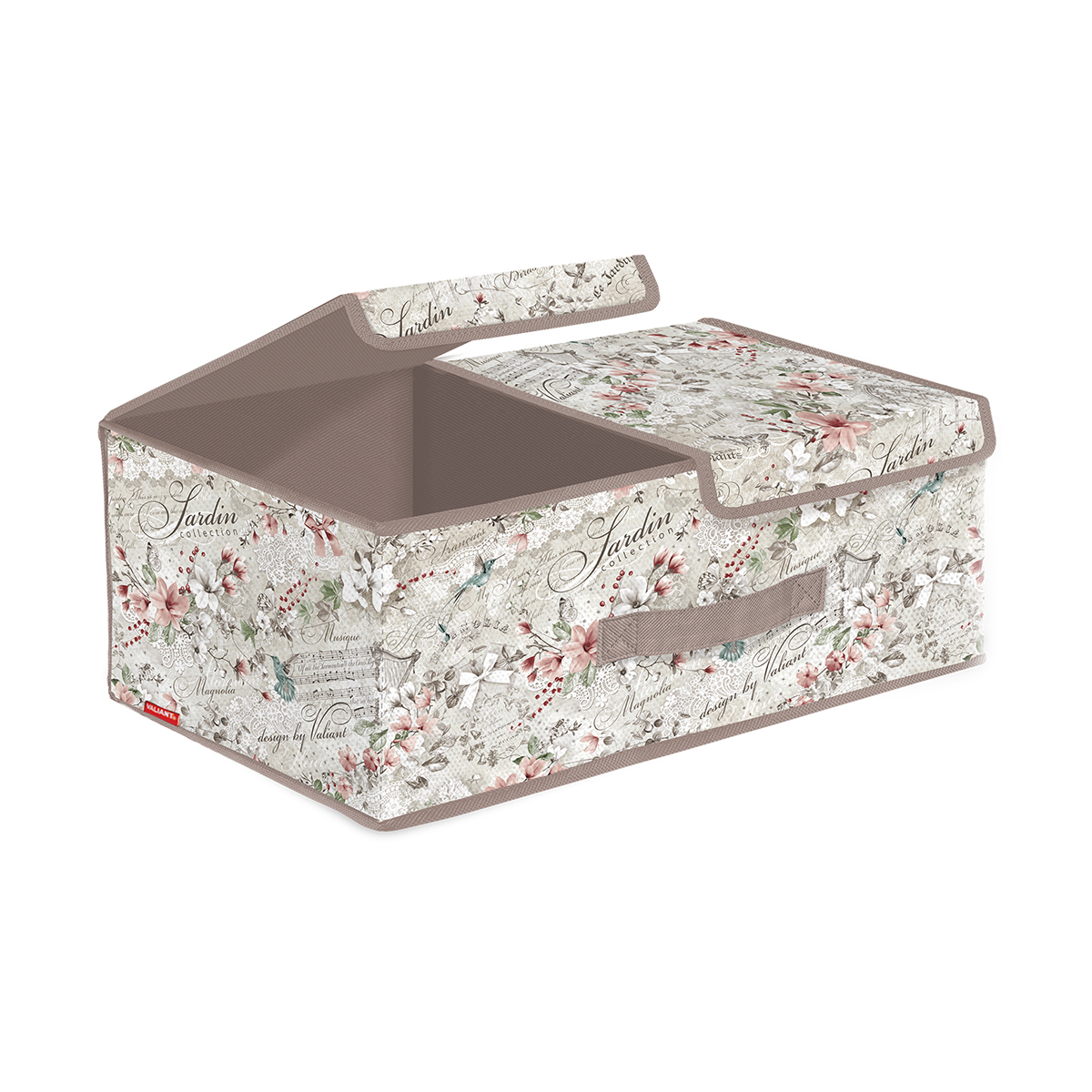 Короб для хранения "jardin" 2-х секционный 50*30*20 см (1/10) "valiant" jr-box-l2