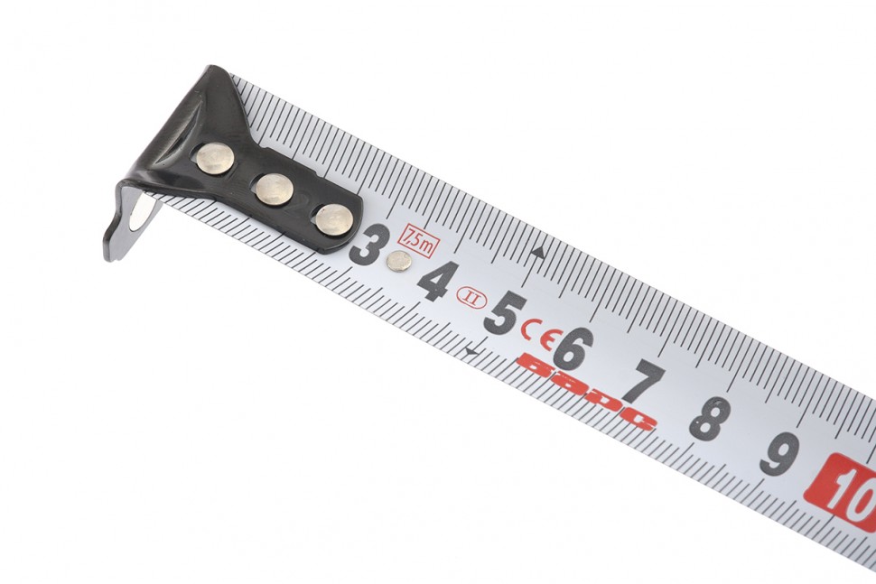 Рулетка Вектор 7.5 м х 25 мм, утолщенное полотно, магнитный зацеп, обрезиненный корпус Барс (32543)