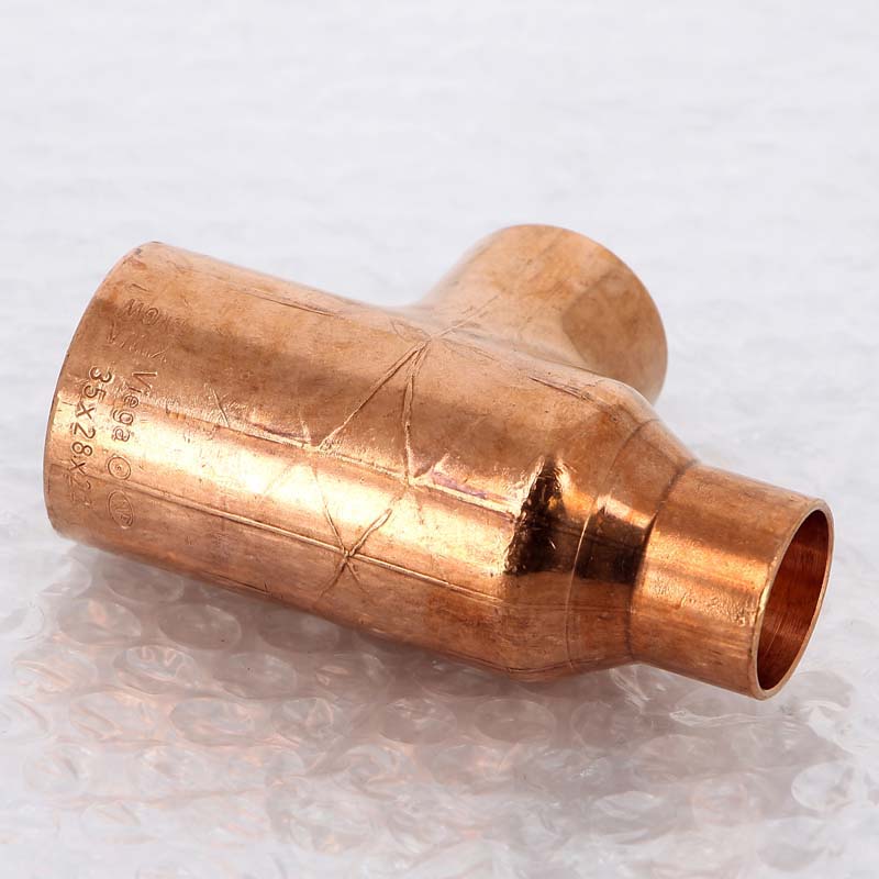 Тройник переходной под пайку 35 х 28 х 22 мм VIEGA медный