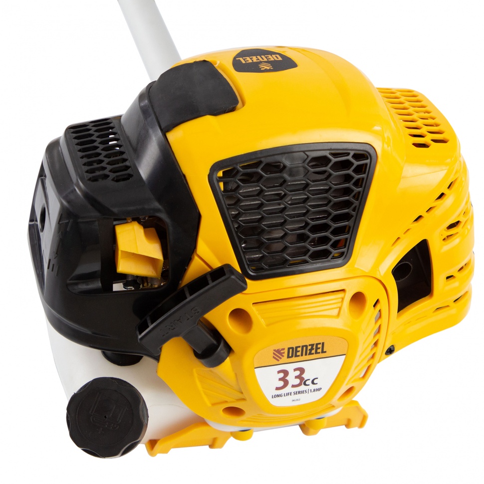Триммер бензиновый DTL-33S, 33 см3, разъемная штанга, состоит из 2 частей Denzel (96262)