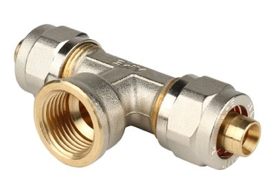 Тройник переходной с внутренней резьбой 3/4"х26 STOUT для металлопластиковых труб