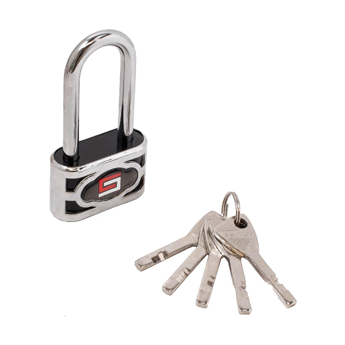 Замок навесной вс 3-п50-01 пл  7,5 мм (5 ключей, длинная дужка) (1/6/72) "булат"