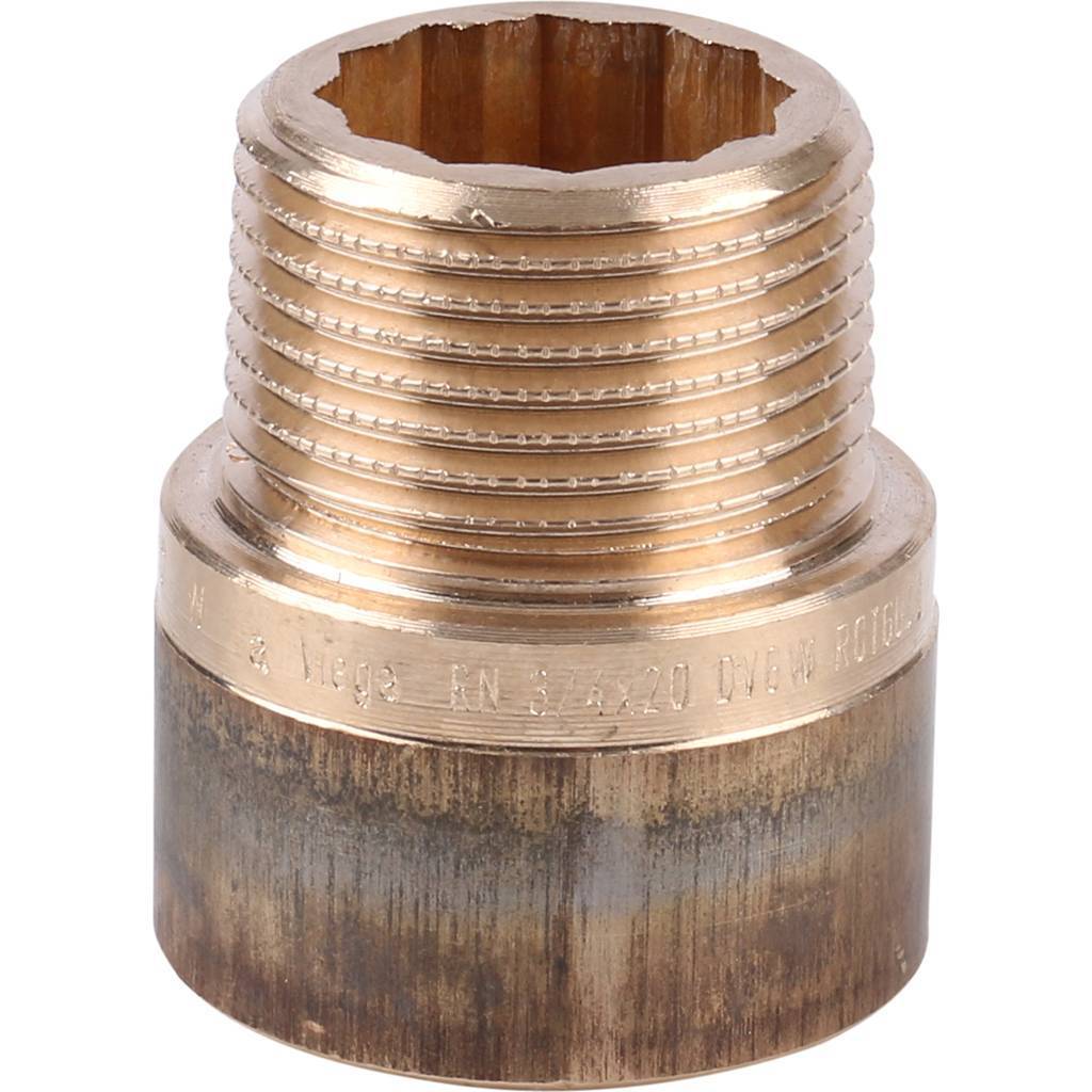 Удлинитель резьбовой 3/4" x 20 мм ВН бронза VIEGA (355029)