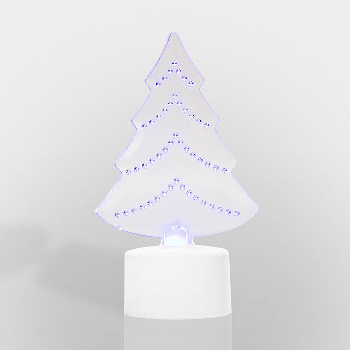 Фигурка светодиод. "елочка" на подставке, разноцв. (1/96) "neon-night" 501-045