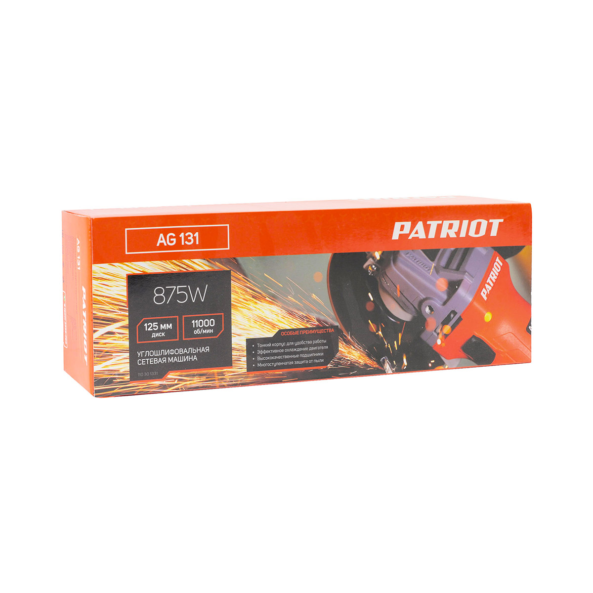 Угловая шлифмашина ag 131 (1/10) "patriot" 110301331