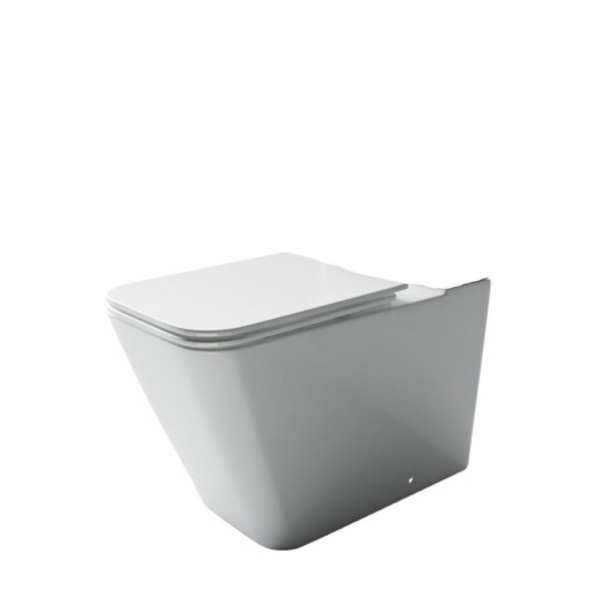 Унитаз напольный "cubic rimless" (чаша) белый "ceramica nova" cn1803-b