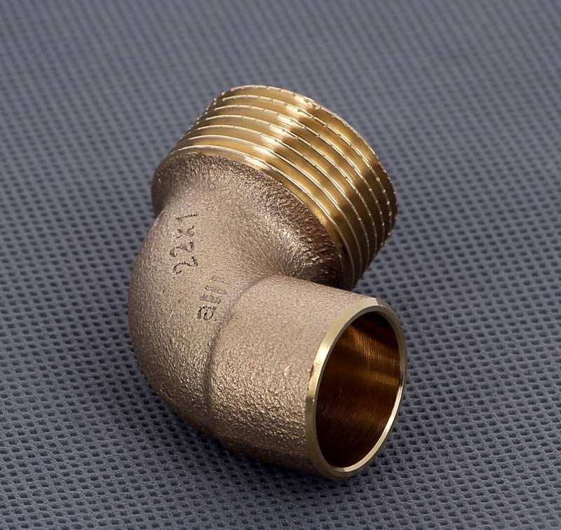 Угол 90° переходной пайка - НР 22 x 1" VIEGA бронза