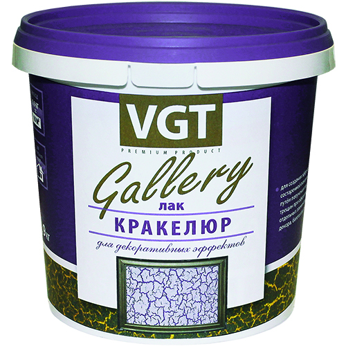 Лак для декор. покрытий  "кракелюр"  0,2 кг (6) "vgt gallery"